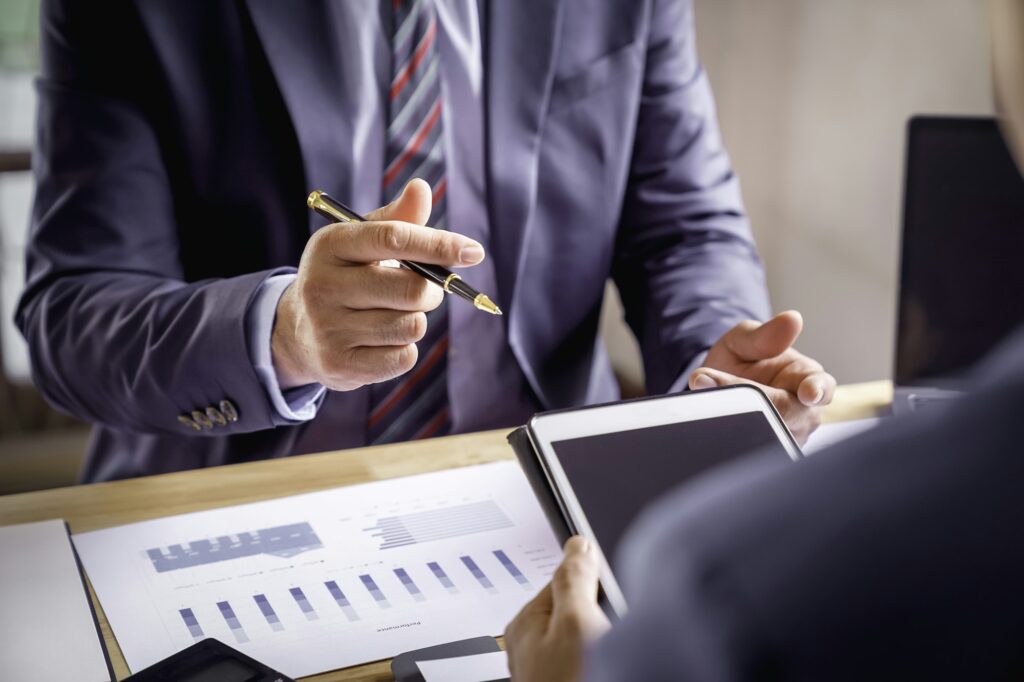 Business Consulting meeting working and brainstorming, discussing, business strategy, analyzing with